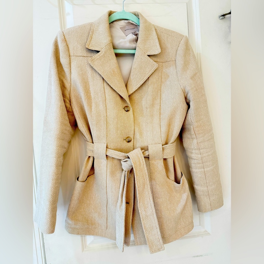 Banana Republic Beige Herringbone Blazer
